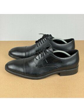 Cole Haan Classic Modern Cap Toe Oxford Shoes Mens 11.5 Black Leather Lace Up